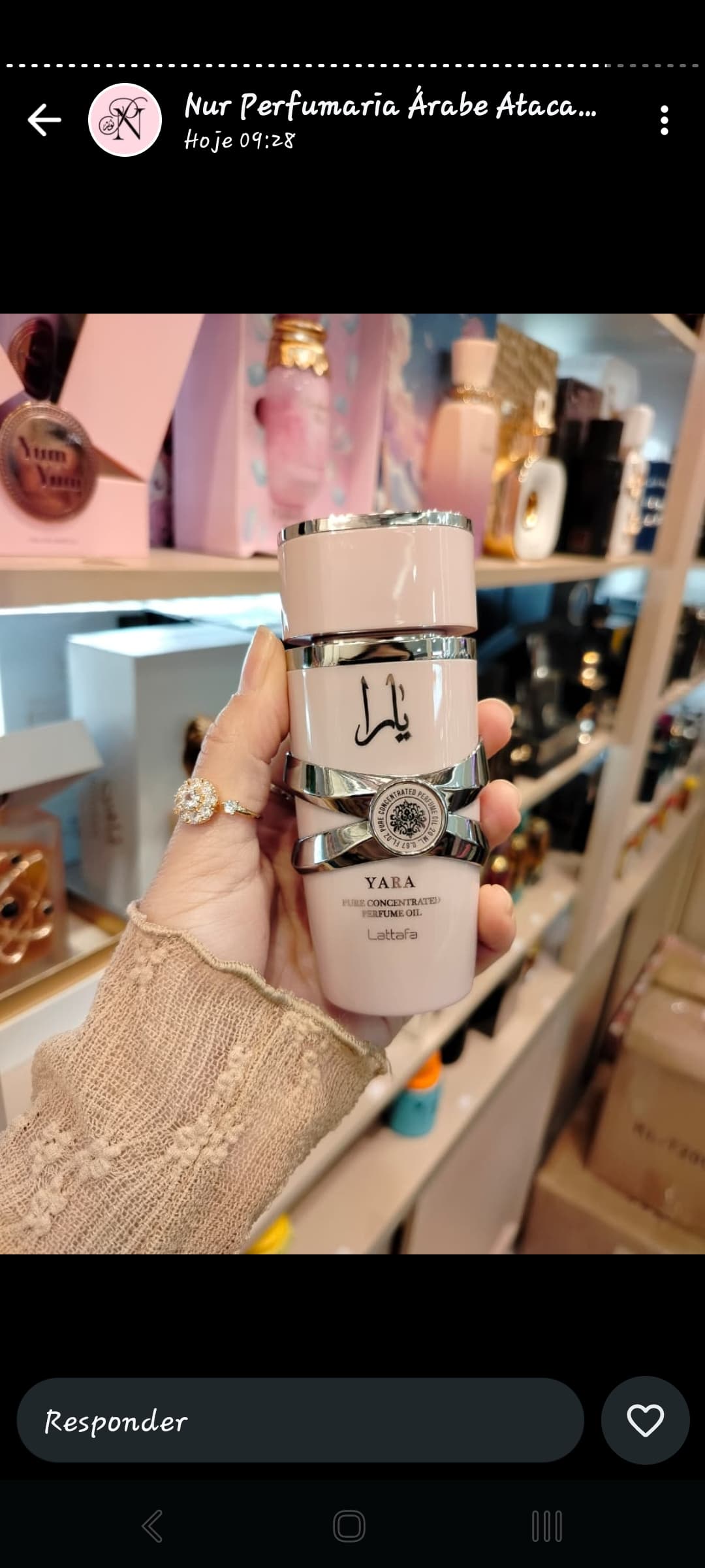 Perfume árabe Yara da marca Lattafa.